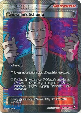 POKEMON Giovanni's Scheme - 162/162 - Full Art Ultra Rare 1 POKEMON Giovanni's Scheme - 162/162 - Full Art Ultra Rare