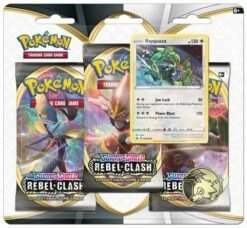 Sword & Shield Rebel Clash 3 Pack Blister With Rayquaza Promo (Pokemon)