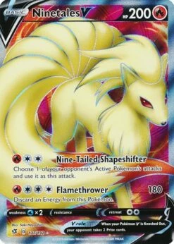 POKEMON Ninetales V - 177/192 - Full Art Ultra Rare