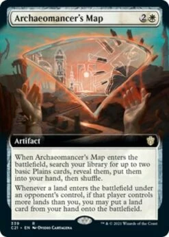 Magic The Gathering Archaeomancer's Map 339 - Extended Art