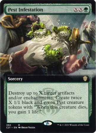 Magic The Gathering Pest Infestation 392 - Extended Art 1 Magic The Gathering Pest Infestation 392 - Extended Art