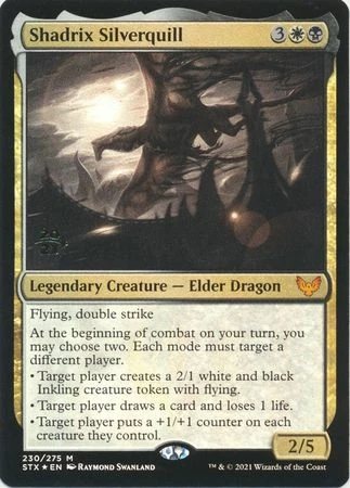 Magic The Gathering Shadrix Silverquill 230/275 - Pre-Release Foil Promo 1 Magic The Gathering Shadrix Silverquill 230/275 - Pre-Release Foil Promo