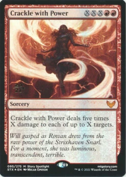 Magic The Gathering Crackle With Power 095/275 - STX Foil 2021 Pre-Release Promo Stamp