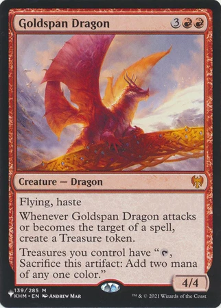 Magic The Gathering Goldspan Dragon 139/285 - The List 1 Magic The Gathering Goldspan Dragon 139/285 - The List