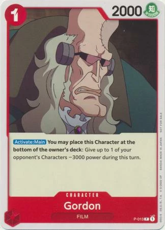 Gordon - P-013 - One Piece Film Red Promo 1 Gordon - P-013 - One Piece Film Red Promo
