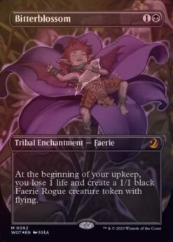 Magic The Gathering Bitterblossom 0092 Anime Borderless Confetti Foil