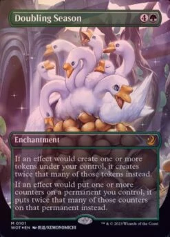 Magic The Gathering Doubling Season 0101 Anime Borderless Confetti Foil