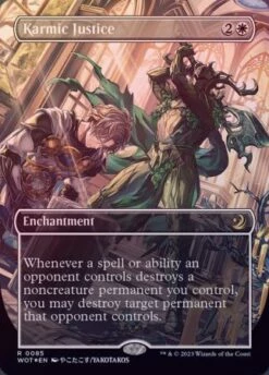 Magic The Gathering Karmic Justice 0085 Anime Borderless Confetti Foil