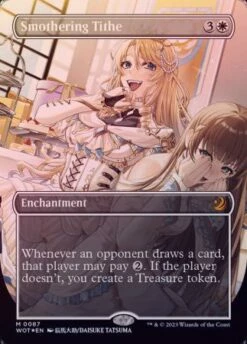 Magic The Gathering Smothering Tithe 0087 Anime Borderless Confetti Foil