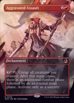 Magic The Gathering Aggravated Assault 0076 Anime Borderless - Foil