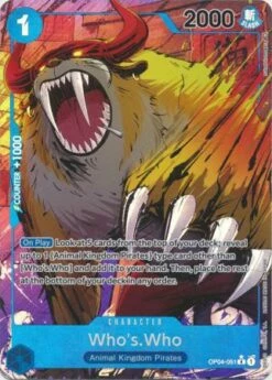 Who's Who - (Alternate Art) - Rare - OP04-051 - Foil