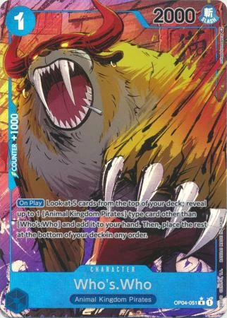 Who's Who - (Alternate Art) - Rare - OP04-051 - Foil 1 Who's Who - (Alternate Art) - Rare - OP04-051 - Foil