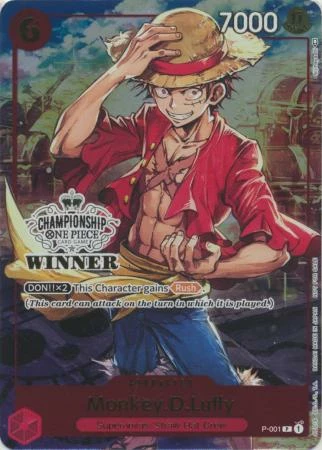 Monkey.D.Luffy - Store Championship Winner Promo - P-001 - Foil 1 Monkey.D.Luffy - Store Championship Winner Promo - P-001 - Foil